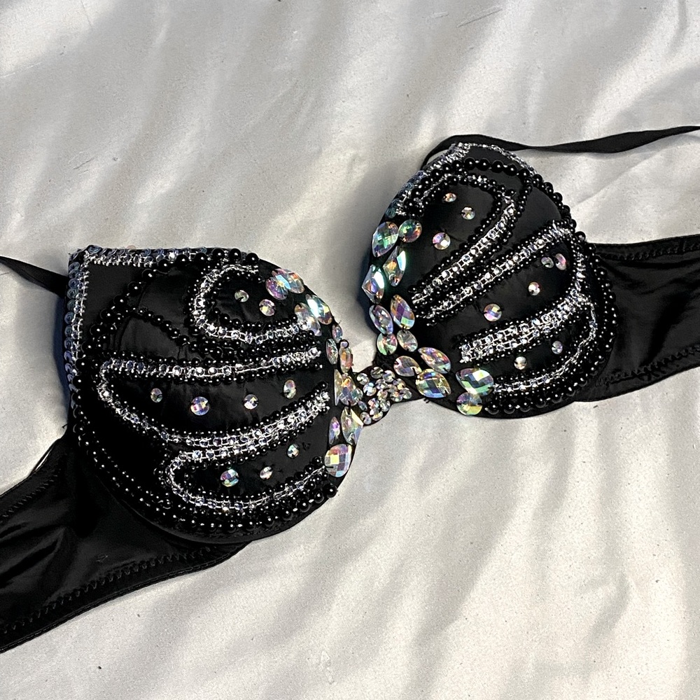 Beaded and diamond bra